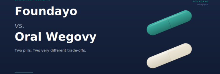 Foundayo vs oral Wegovy pills side-by-side comparison